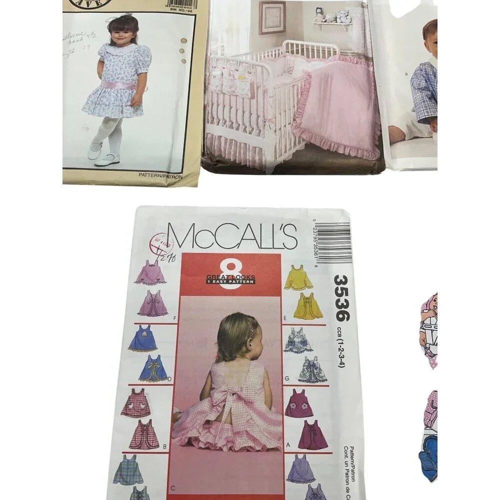 Sewing Pattern Lot‎ of 7 Babies Infants Toddler